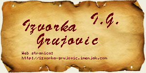 Izvorka Grujović vizit kartica